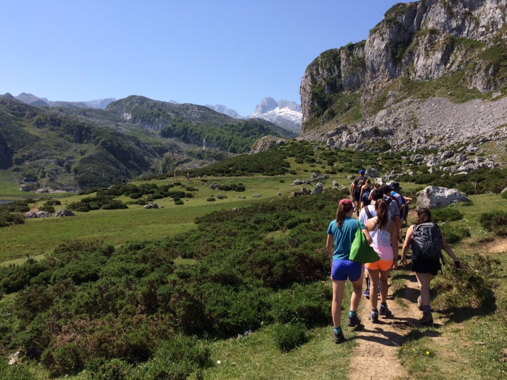 Enjoying the gorgeous scenery in Covadonga