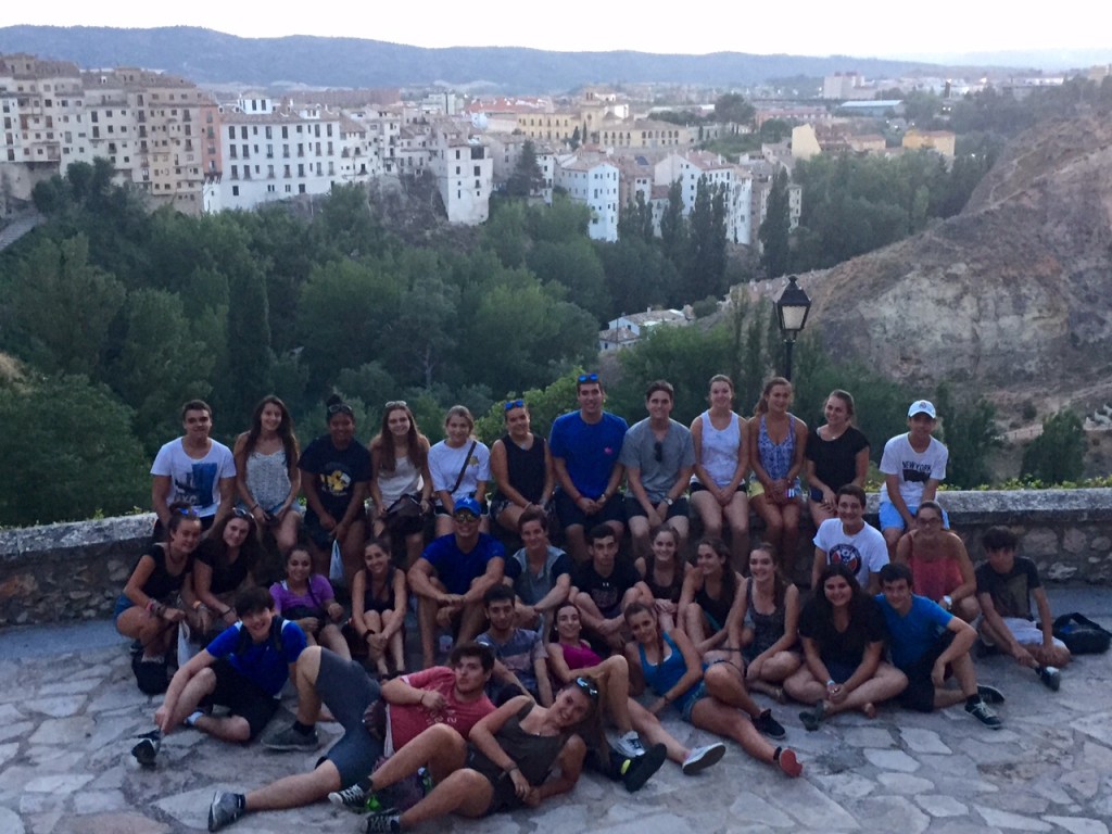 The group after a photo scavenger hunt in the historic center of Cuenca.